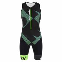 SANTINI Cyklistický overal - X IRONMAN CUPIO - černá/zelená M