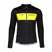 SCOTT Cyklistická zateplená bunda - RC WARM HYBRID WB - černá/žlutá