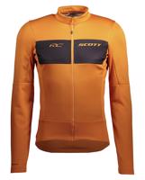 SCOTT Cyklistická zateplená bunda - RC WARM HYBRID WB - oranžová/černá S