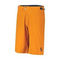 SCOTT Cyklistické kalhoty krátké bez laclu - TRAIL FLOW - oranžová XL