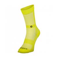SCOTT Cyklistické ponožky klasické - PE NO SHORTCUTS CREW - žlutá 42-44