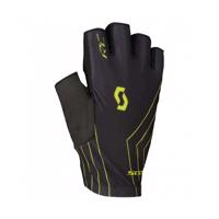 SCOTT Cyklistické rukavice krátkoprsté - RC TEAM LF 2022 - žlutá/černá