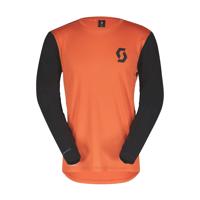 SCOTT Cyklistický dres s dlouhým rukávem letní - TRAIL VERTIC LS - oranžová/černá XL