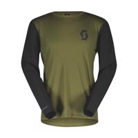 SCOTT Cyklistický dres s dlouhým rukávem letní - TRAIL VERTIC LS - zelená/černá XL