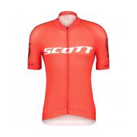 SCOTT Cyklistický dres s krátkým rukávem - RC PRO SS - bílá/červená S