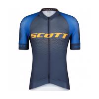 SCOTT Cyklistický dres s krátkým rukávem - RC PRO SS - oranžová/modrá