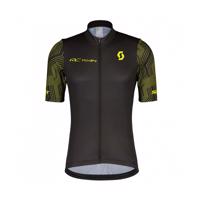 SCOTT Cyklistický dres s krátkým rukávem - RC TEAM 10 SS - žlutá/černá S