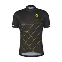SCOTT Cyklistický dres s krátkým rukávem - RC TEAM 20 SS - žlutá/černá XL