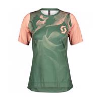 SCOTT Cyklistický dres s krátkým rukávem - TRAIL VERTIC LADY - zelená/růžová XS