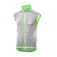 SIX2 Cyklistická vesta - GHOST - transparentní/zelená XL