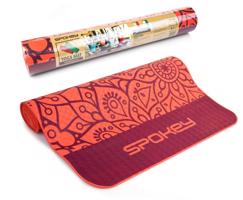 Spokey MANDALA podložka na cvičení lososová 4 mm