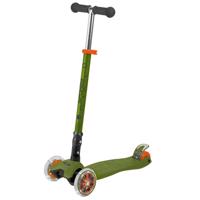 Spokey PLIER II Skládací tříkolka dětská se svítícími kolečky, khaki