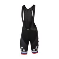 SPORTFUL Cyklistické kalhoty krátké s laclem - BORA HANSGROHE 2020 - černá/vícebarevná M
