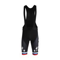 SPORTFUL Cyklistické kalhoty krátké s laclem - BORA HANSGROHE 2021 - černá/vícebarevná