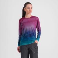 SPORTFUL Cyklistické triko s dlouhým rukávem - FLOW GIARA - fialová/modrá