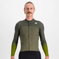 SPORTFUL Cyklistický dres s dlouhým rukávem zimní - BODYFIT PRO - zelená