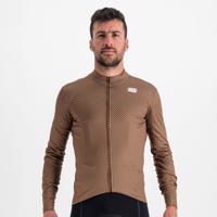 SPORTFUL Cyklistický dres s dlouhým rukávem zimní - CHECKMATE THERMAL - hnědá