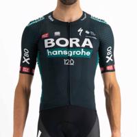 SPORTFUL Cyklistický dres s krátkým rukávem - BORA HANSGROHE 2021 - zelená/černá 2XL