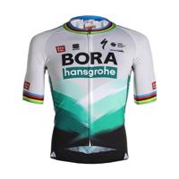 SPORTFUL Cyklistický dres s krátkým rukávem - BORA HANSGROHE 2021 - zelená/šedá 3XL