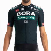 SPORTFUL Cyklistický dres s krátkým rukávem - BORA HANSGROHE 2021 - zelená/šedá L