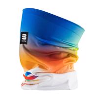 SPORTFUL Cyklistický nákrčník - TOTAL ENERGIES 2022 - oranžová/bílá/modrá/žlutá