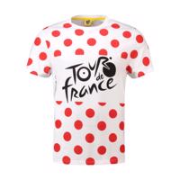 TDF Cyklistické triko s krátkým rukávem - TDF LEADER POIS '21 - bílá/červená