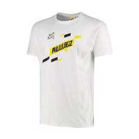 TDF Cyklistické triko s krátkým rukávem - TDF ROUTE - bílá 2XL
