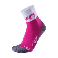UYN Cyklistické ponožky klasické - LIGHT LADY - růžová/bílá/šedá 41-42