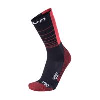 UYN Cyklistické ponožky klasické - SUPPORT - černá/červená 45-47