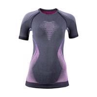 UYN Cyklistické triko s dlouhým rukávem - EVOLUTYON LADY - růžová/šedá S-M