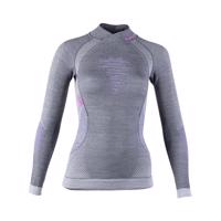 UYN Cyklistické triko s dlouhým rukávem - FUSYON MERINO LADY - šedá/černá 2XL