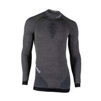UYN Cyklistické triko s dlouhým rukávem - FUSYON MERINO - šedá/černá 2XL