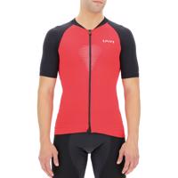 UYN Cyklistický dres s krátkým rukávem - BIKING GRANFONDO - červená/černá XL