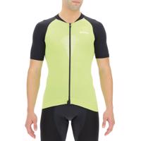 UYN Cyklistický dres s krátkým rukávem - BIKING GRANFONDO - zelená/černá 2XL