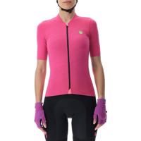 UYN Cyklistický dres s krátkým rukávem - LIGHTSPEED LADY - růžová/černá M